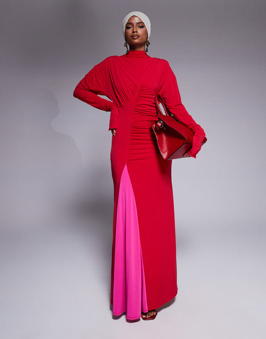 Exclusive High Neck Maxi Dress