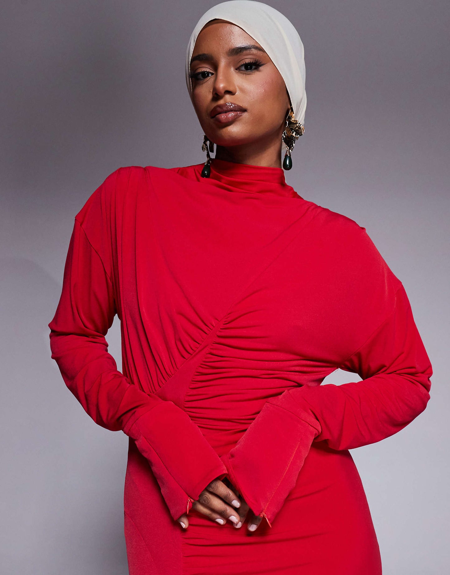 Exclusive High Neck Maxi Dress
