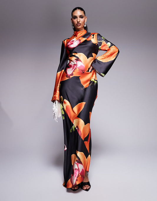 Satin Maxi Dress