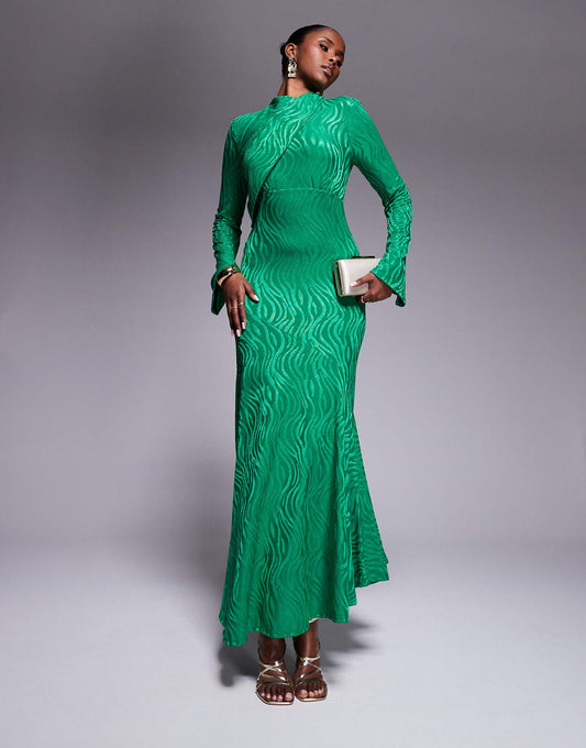 High Neck Maxi Dress