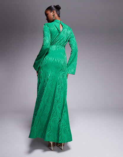 High Neck Maxi Dress