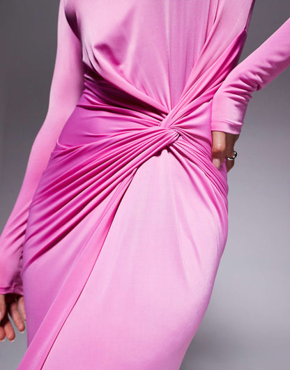 Exclusive High Neck Maxi Dress
