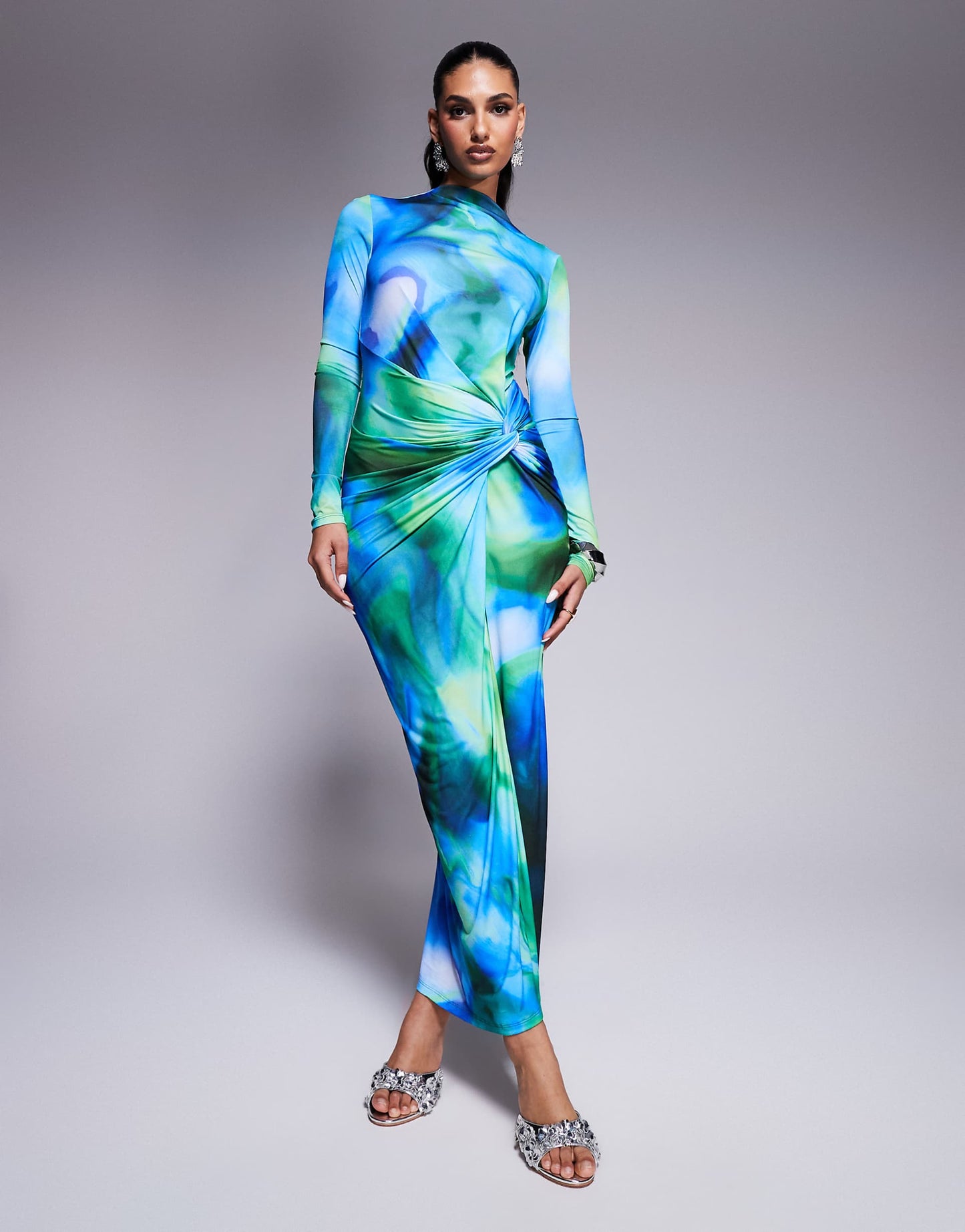 Exclusive High Neck Maxi Dress