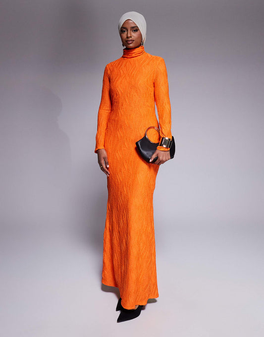 High Neck Maxi Dress