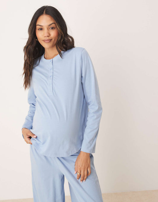 Maternity Mix & Match Henley Pyjama Top