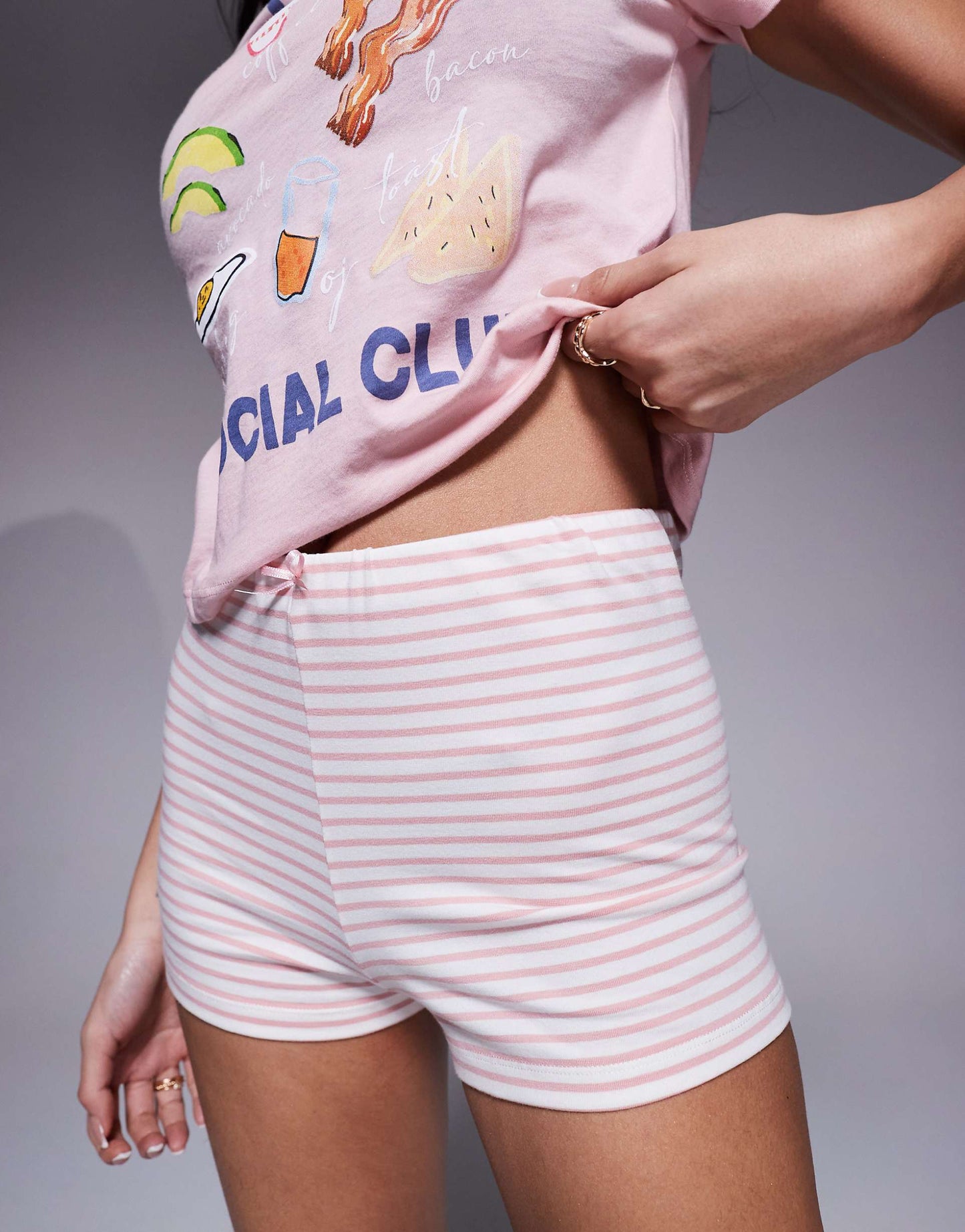 Brunch Club Stripe Short Set