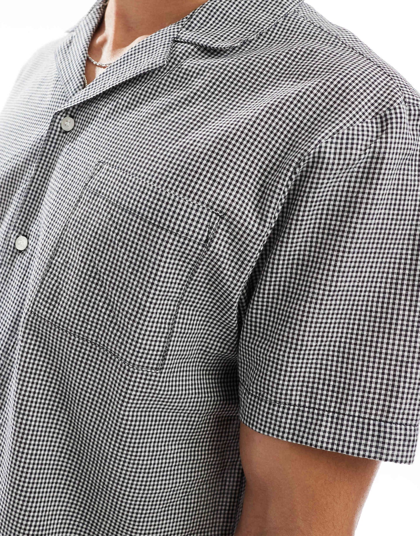 Gingham Check Short Sleeve Shirt