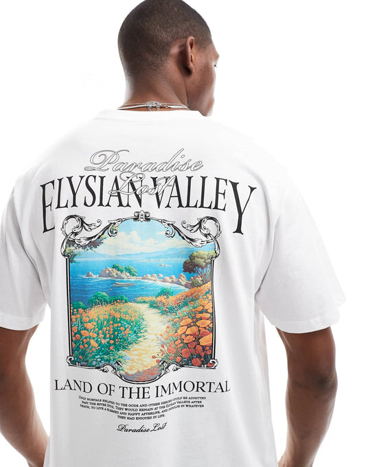 Oversized T-Shirt With Scenic Backprint