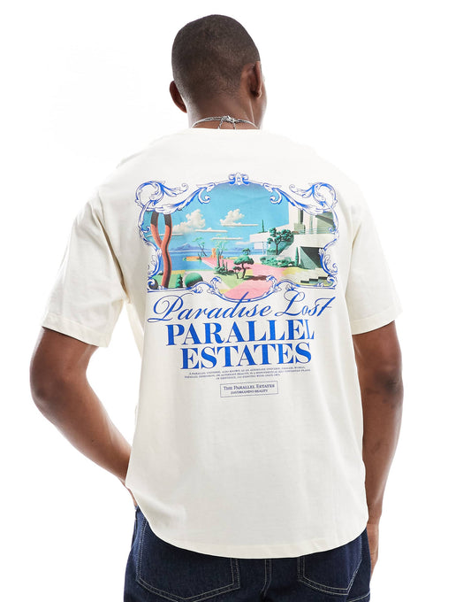 Oversized T-Shirt With Scenic Backprint