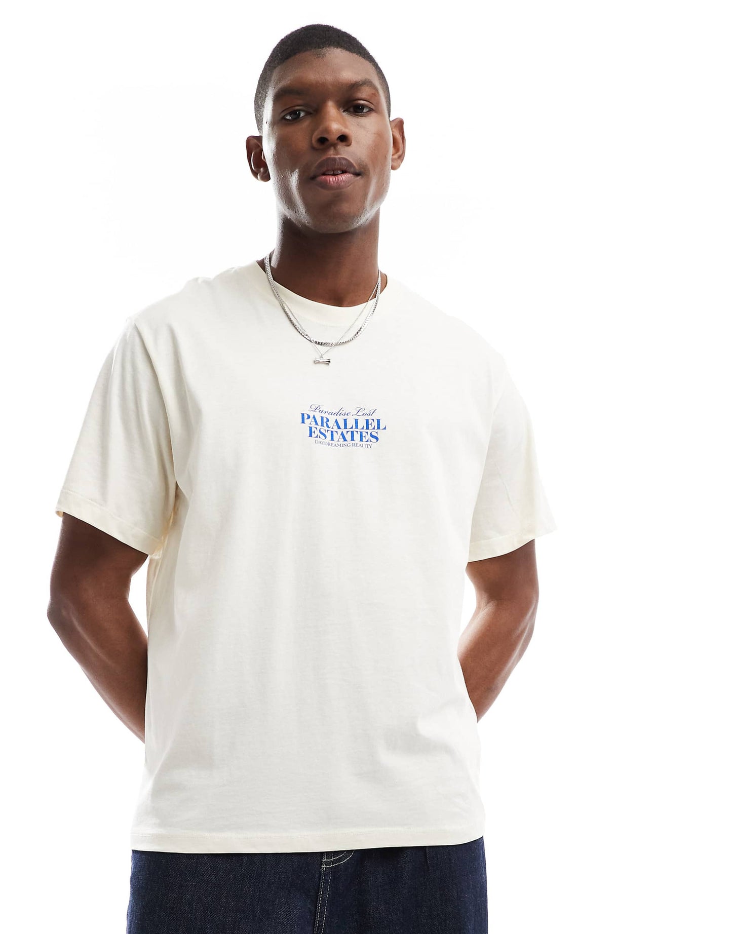 Oversized T-Shirt With Scenic Backprint