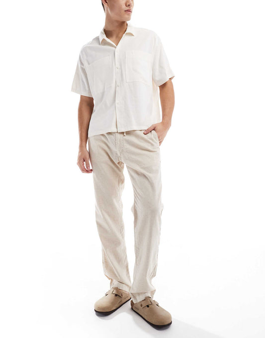 Relaxed Fit Linen Trouser