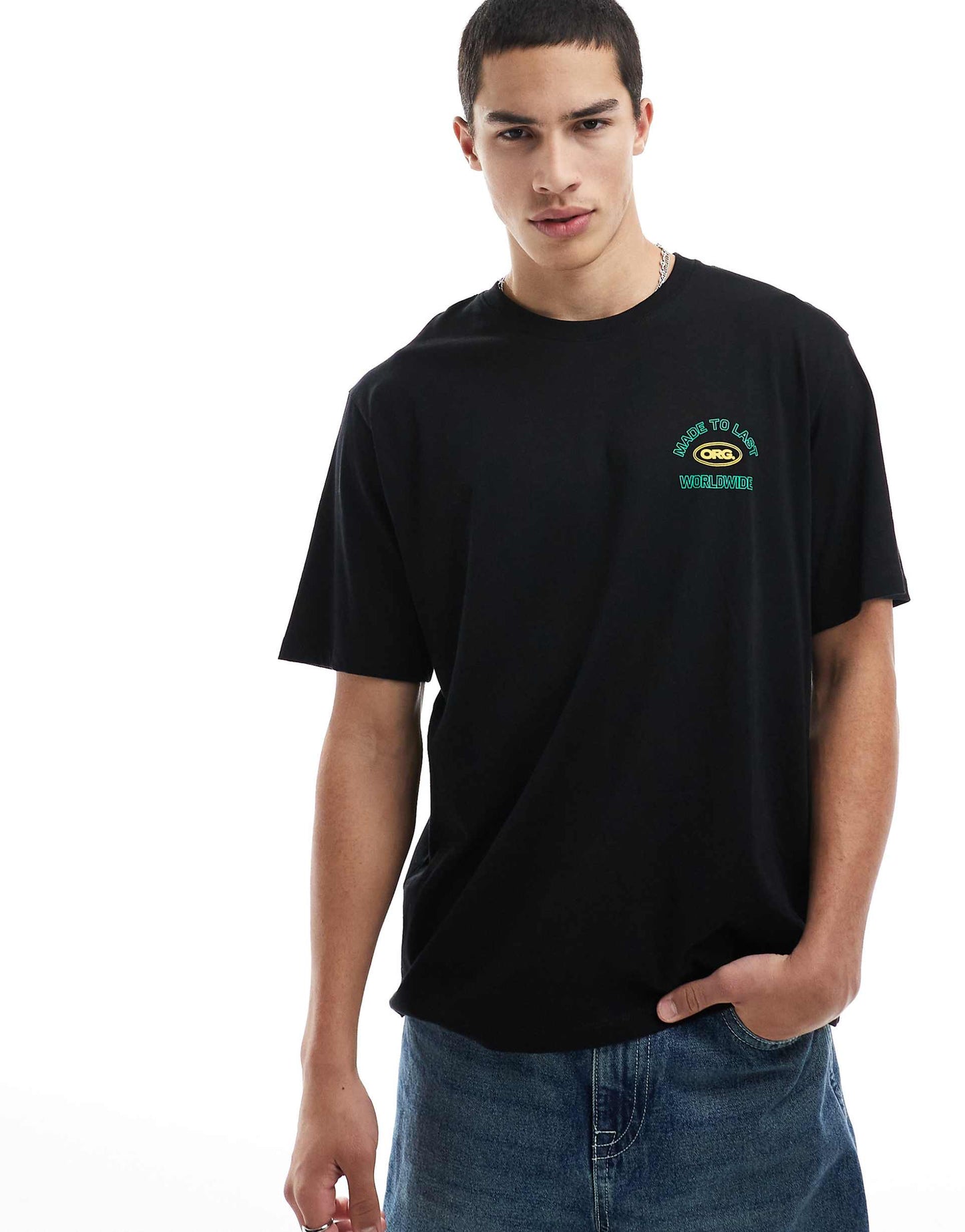 Oversized T-Shirt With Retro Backprint