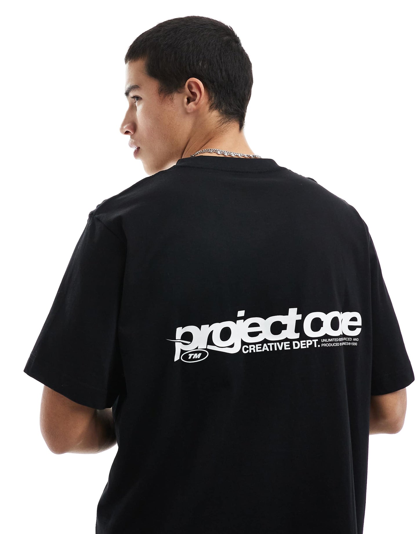 Oversized T-Shirt With Text Backprint