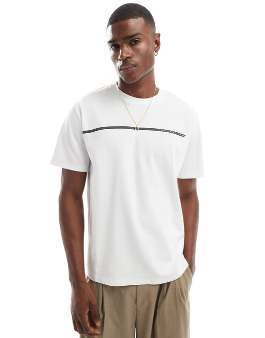 Oversized T-Shirt With Chest Stripe Logo
