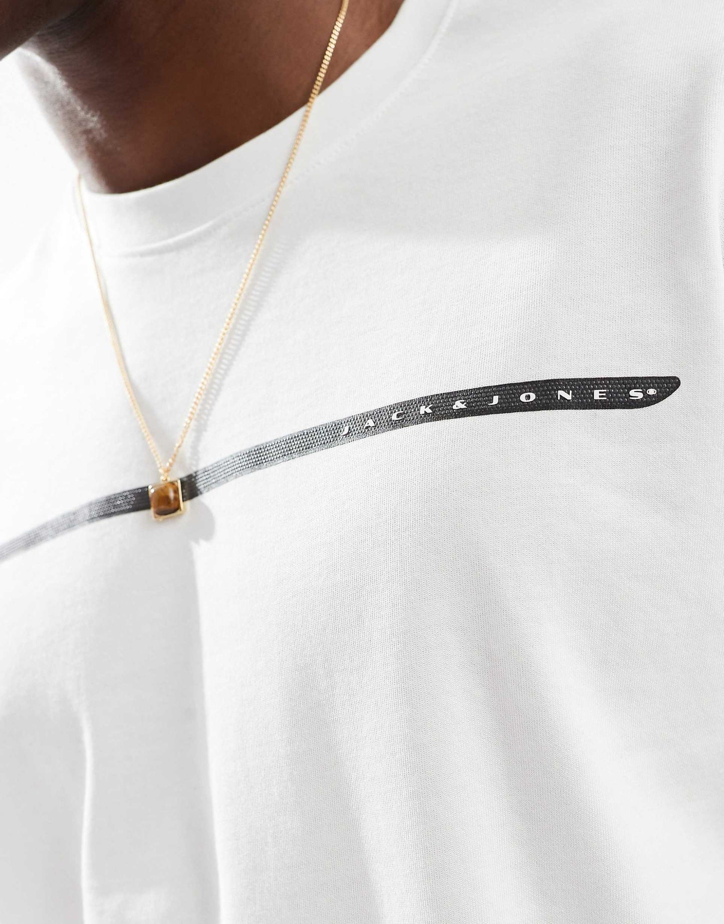 Oversized T-Shirt With Chest Stripe Logo