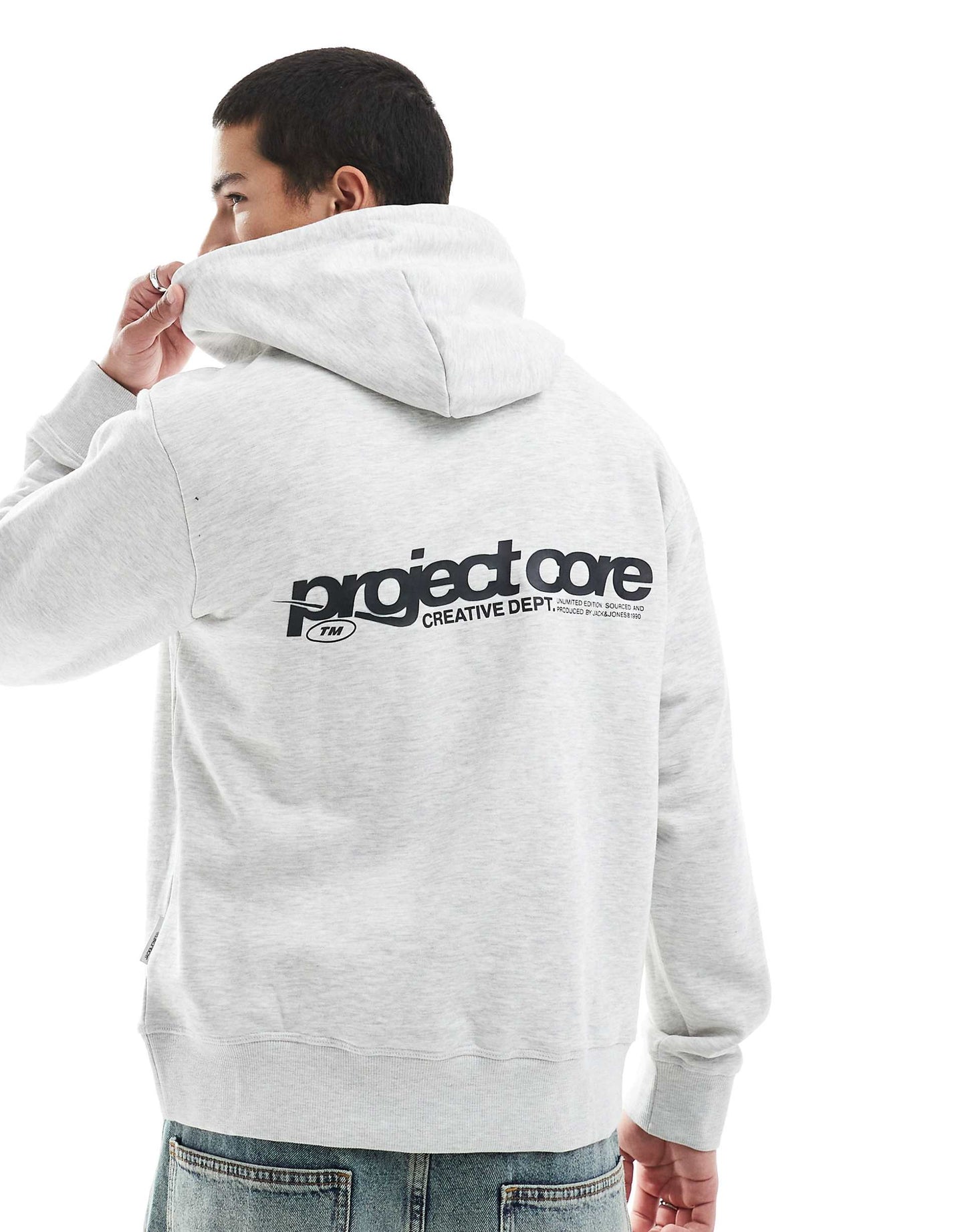 Oversized Hoodie With Text Backprint