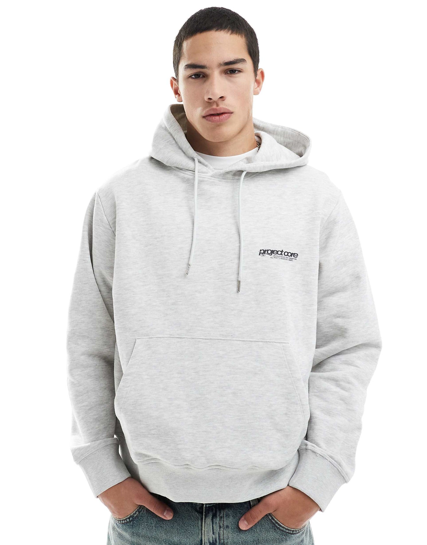 Oversized Hoodie With Text Backprint