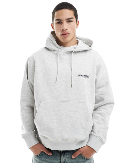 Oversized Hoodie With Text Backprint
