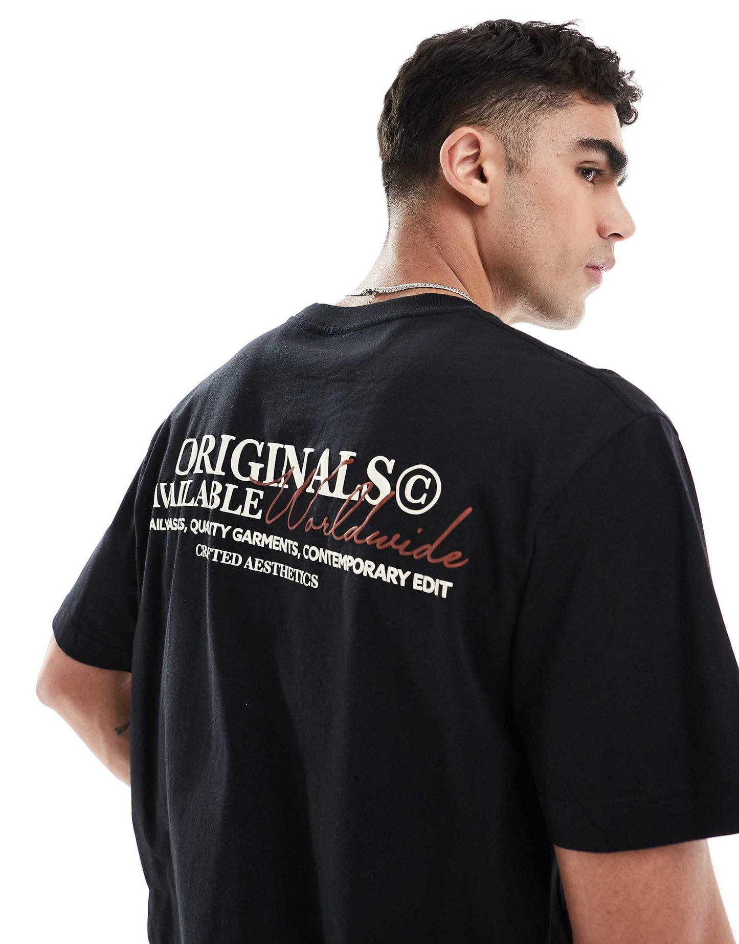 Oversized T-Shirt With Text Backprint