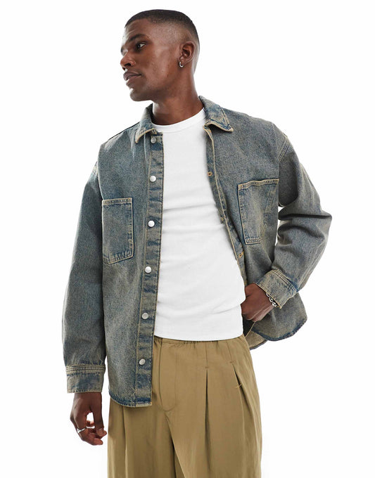 Oversized Denim Shacket