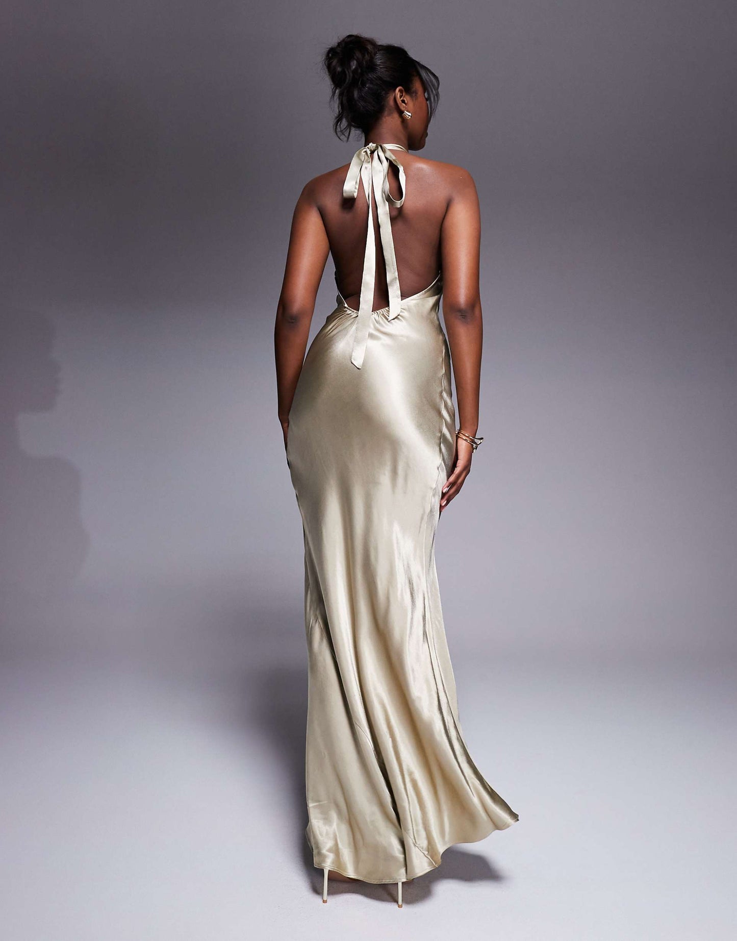 Halterneck Slip Maxi Dress
