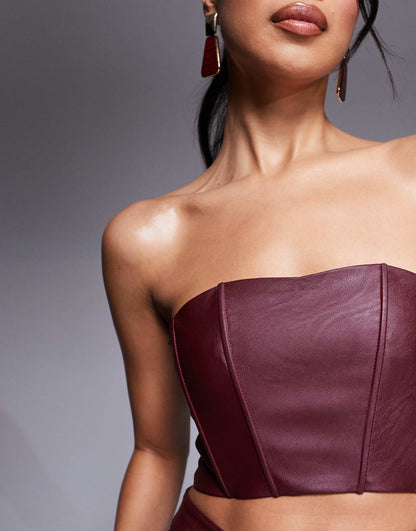 Bandeau Corset Crop Top Co-Ord