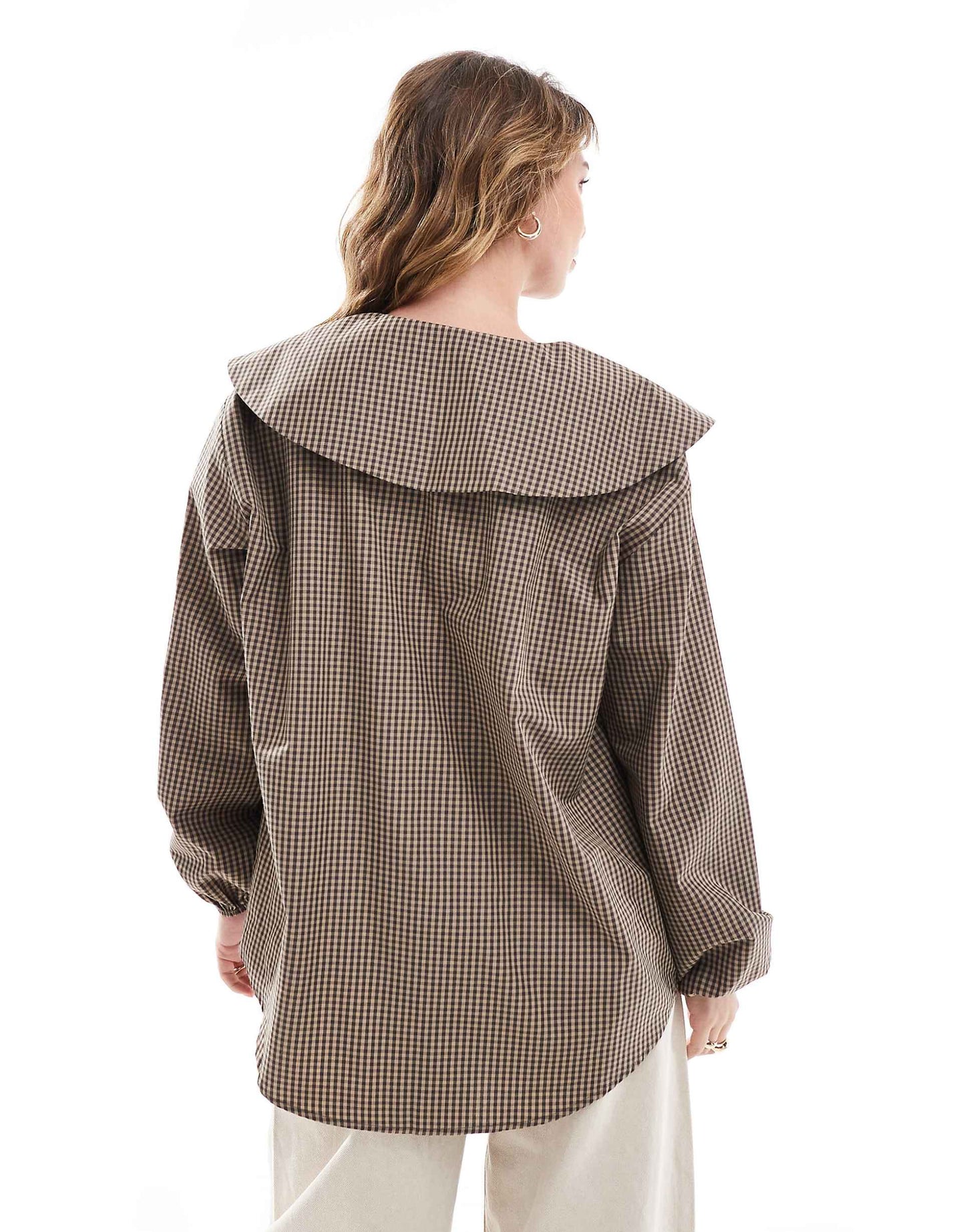 Oversized Collar Longline Shirt