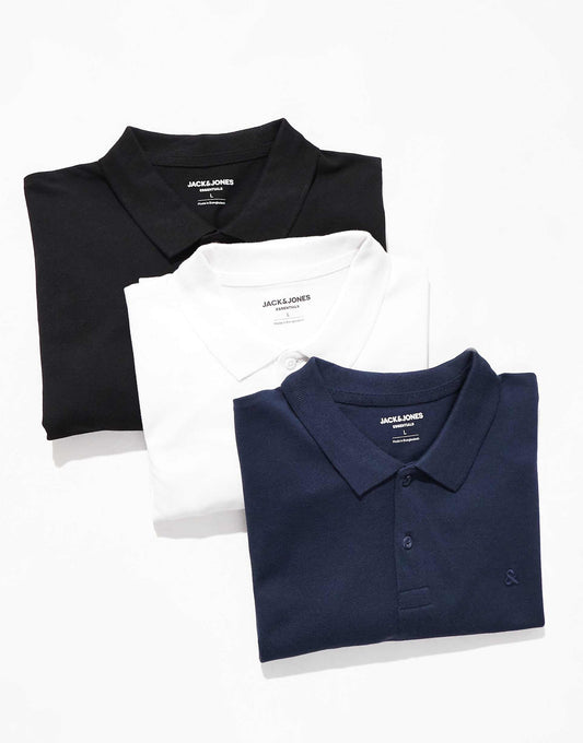 3 Pack Slim Fit Pique Polo
