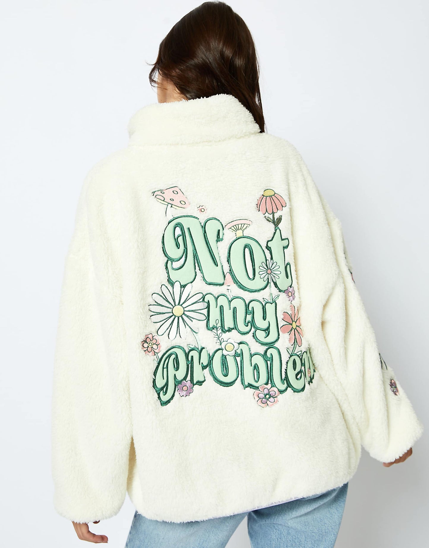 London Not My Problem Longline Fleece