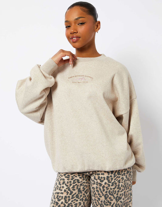 London Your Opinions Matter Oatmeal Sweatshirt