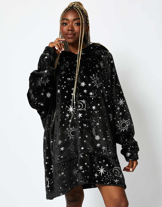 London Starry Night Blanket Hoodie