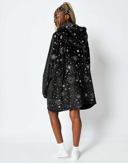 London Starry Night Blanket Hoodie