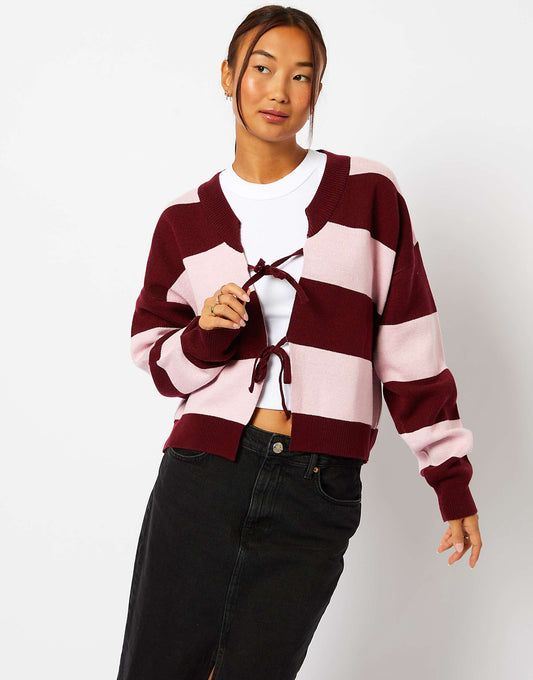London Bow Knitted Cardigan