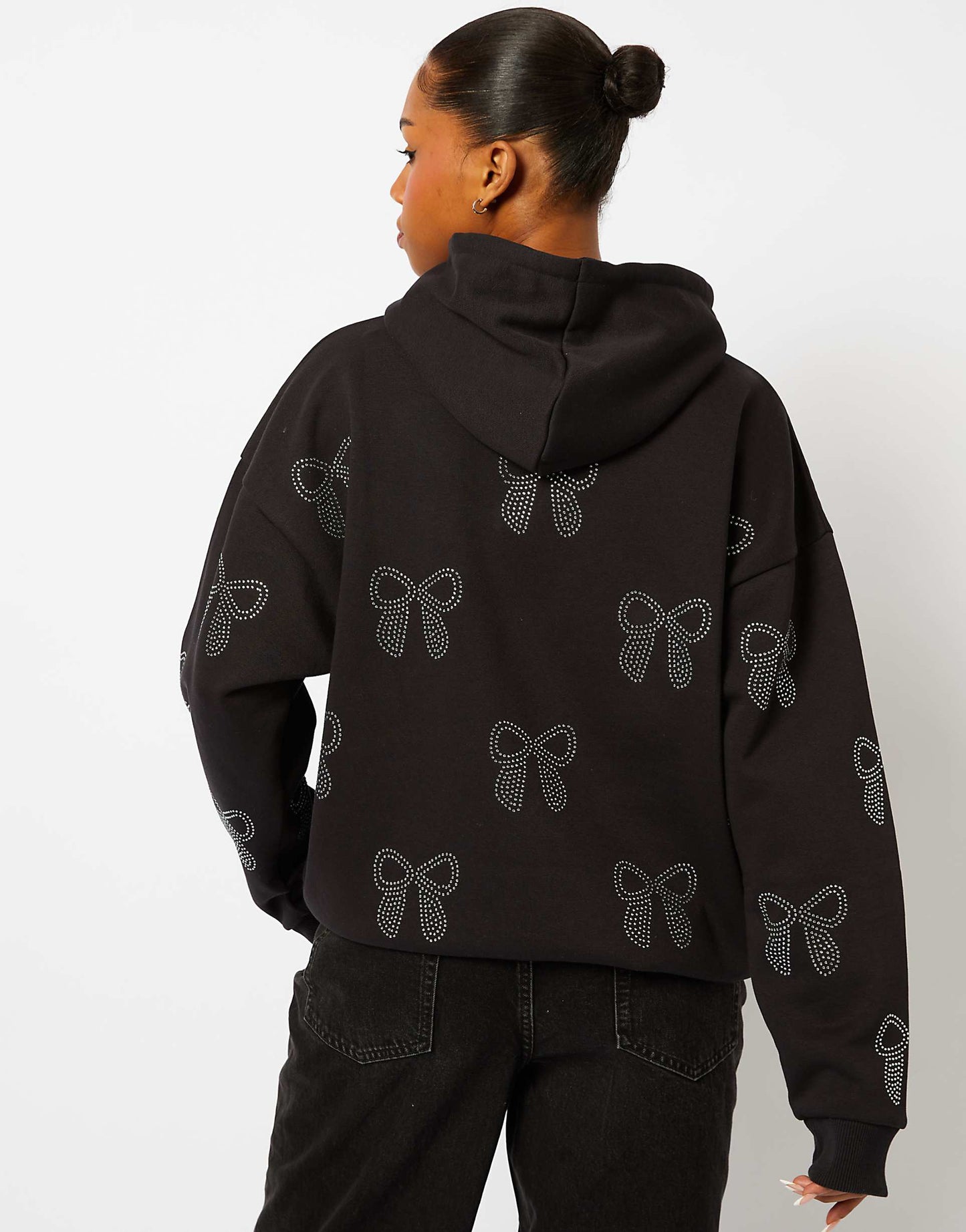 London Bow Diamante Hoodie