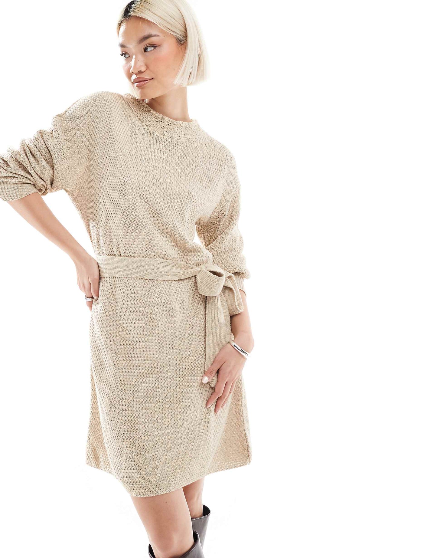 Belted Jumper Mini Dress