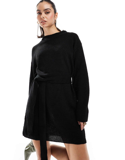 Belted Jumper Mini Dress