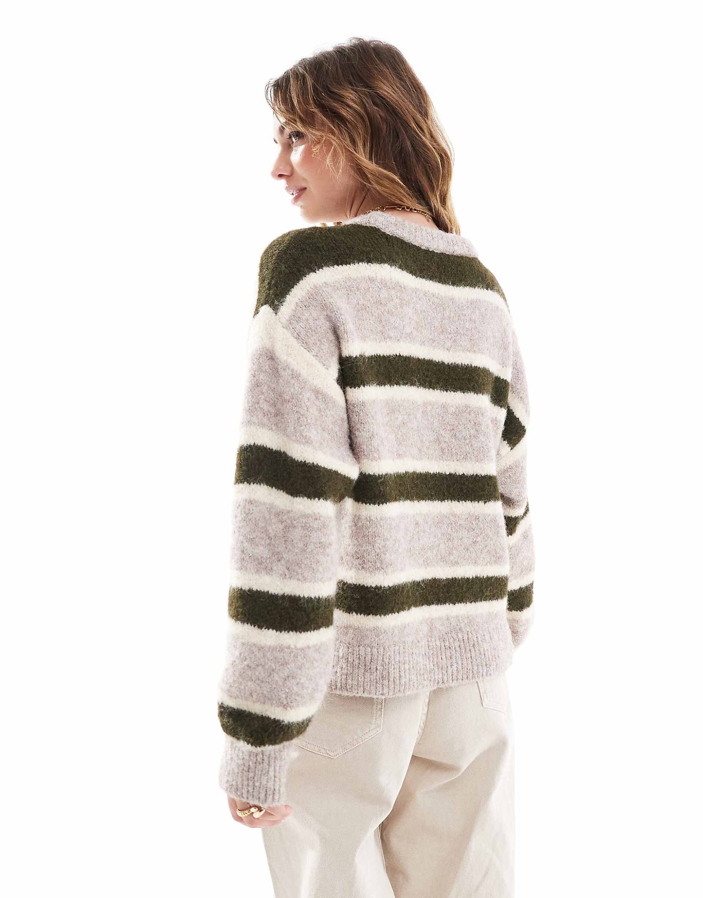 Wool Blend Fluffy Knitted Jumper