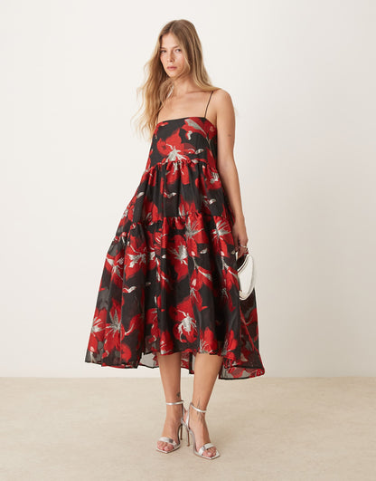 Dream Jacquard Cami Midi Dress