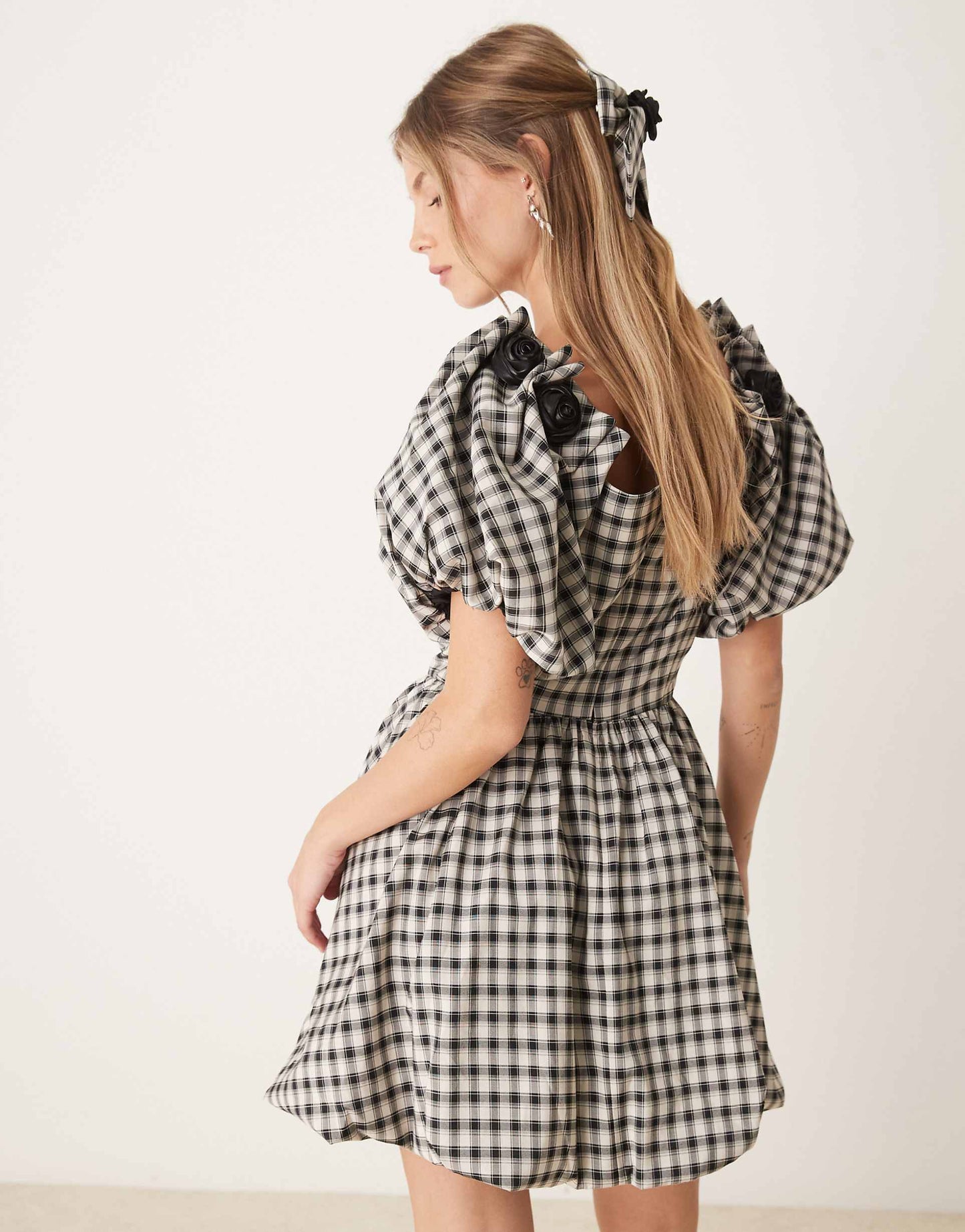 Dream Check Print Mini Dress Co-Ord