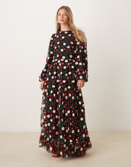 Dream Rose Floral Maxi Dress