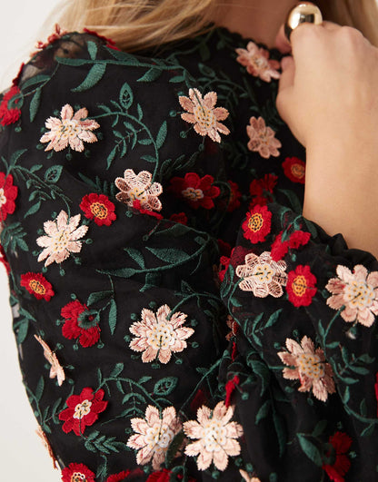 Dream Rose Floral Maxi Dress