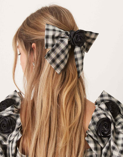Dream Check Print Hair Bow Co-Ord