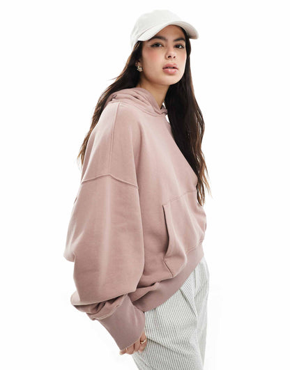 Oversized Hoodie With High Low Hem