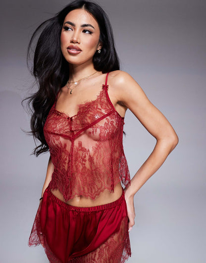 Lace Cami And Short Set