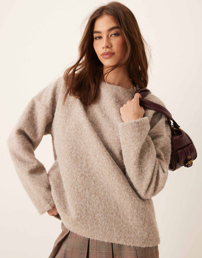 Heavyweight Supersoft Cut And Sew Crew Neck Sweater