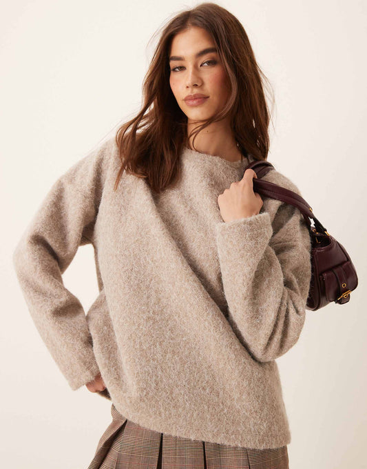 Heavyweight Supersoft Cut And Sew Crew Neck Sweater