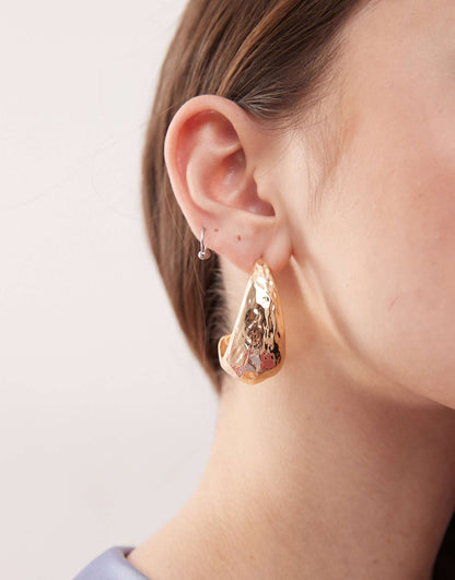 Teardrop Chubby Dome Earrings