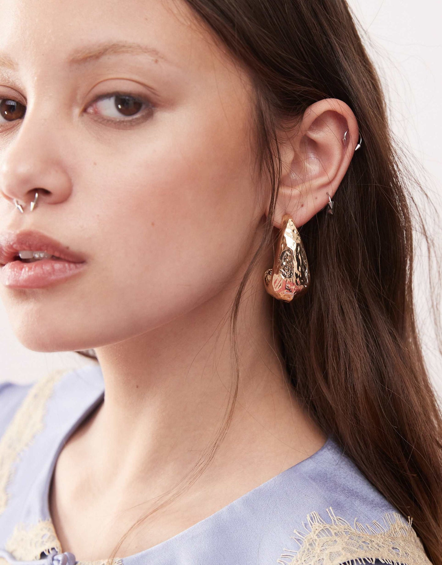 Teardrop Chubby Dome Earrings