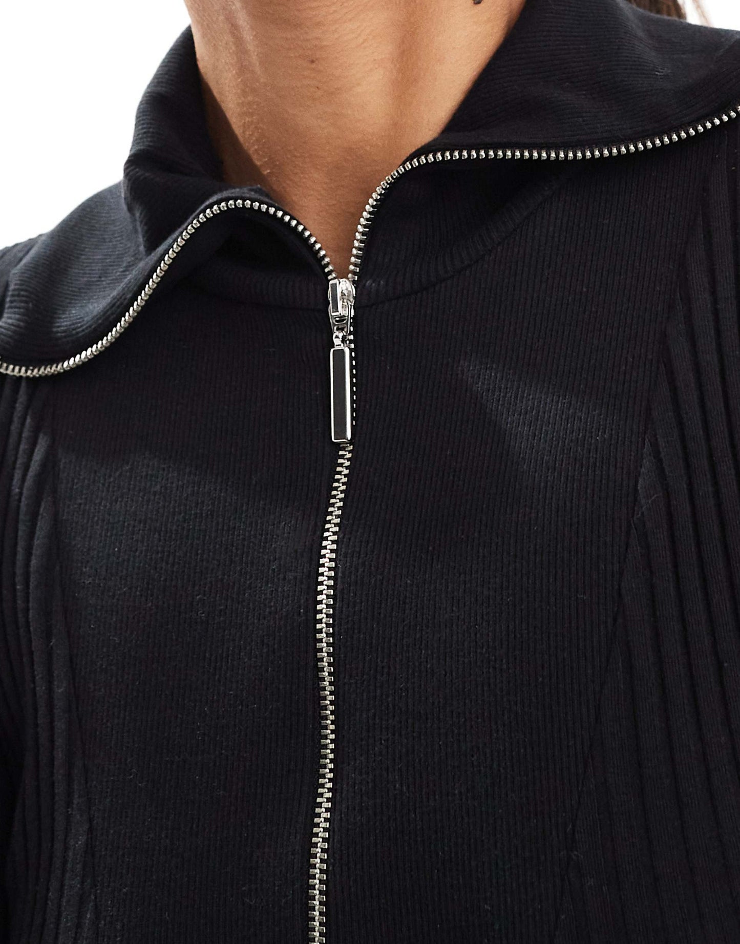 Quarter Zip Long Sleeve Knitted Top