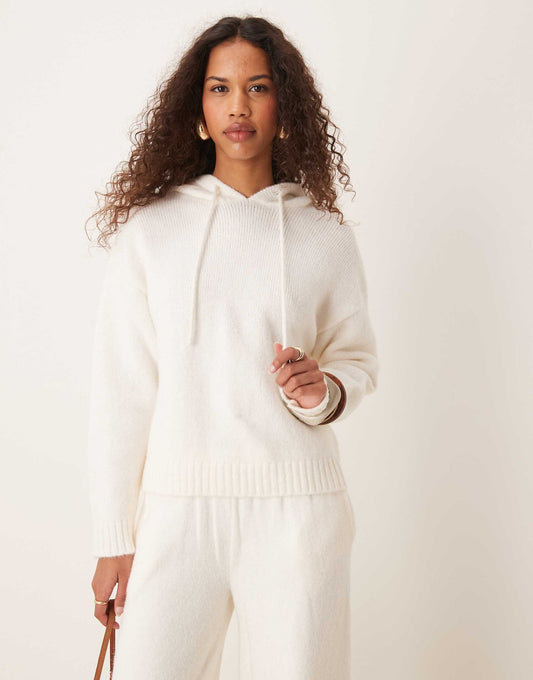 Fluffy Knitted Hoodie Co-Ord
